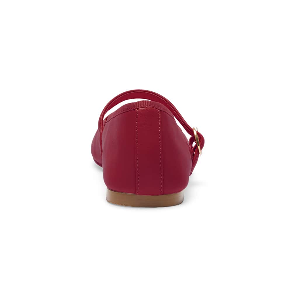 Molly Ballet Flat in Red Leather