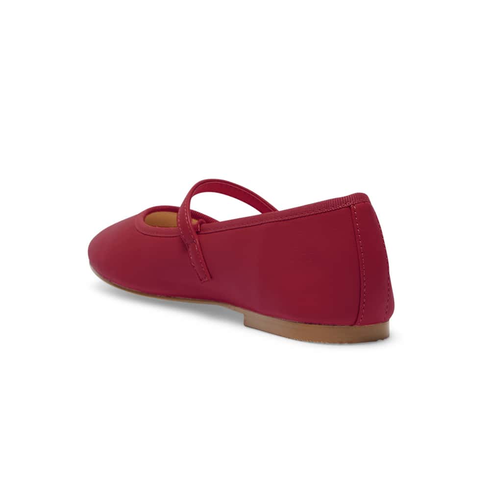 Molly Ballet Flat in Red Leather