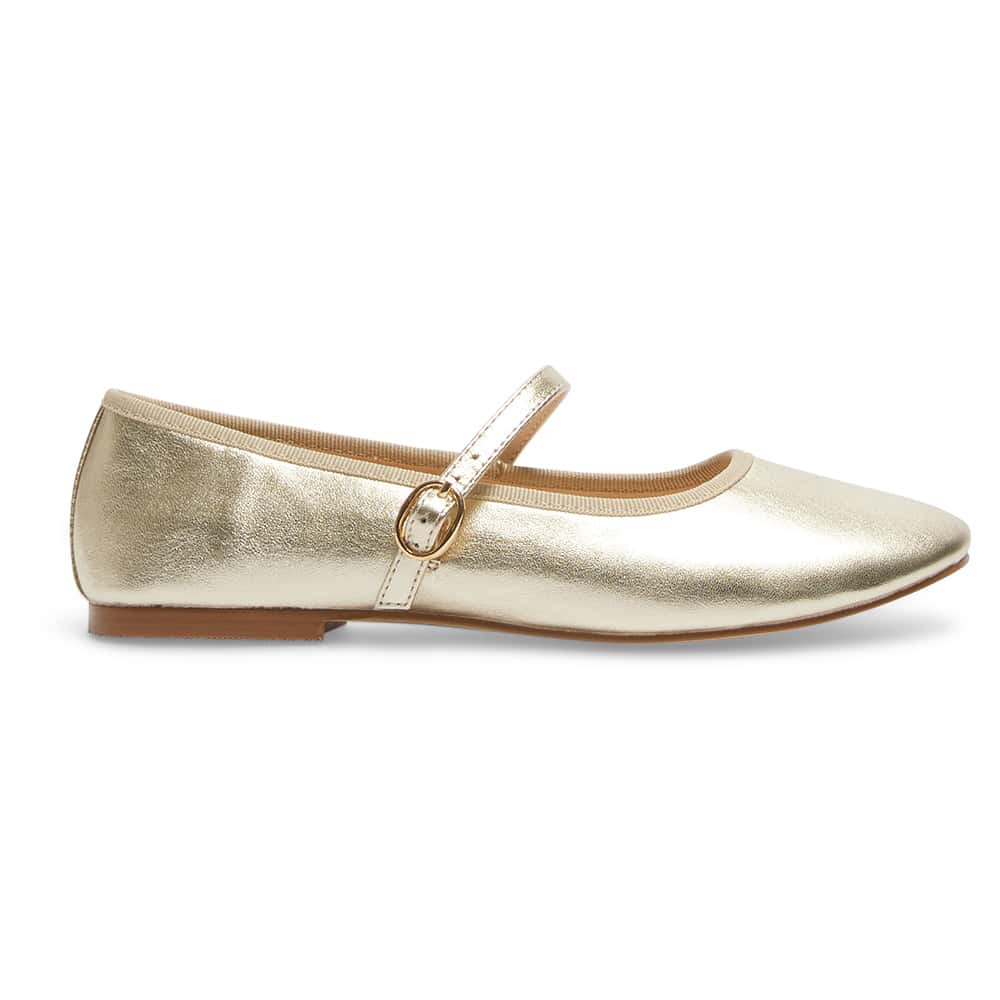 Molly Ballet Flat in Soft Gold Leather