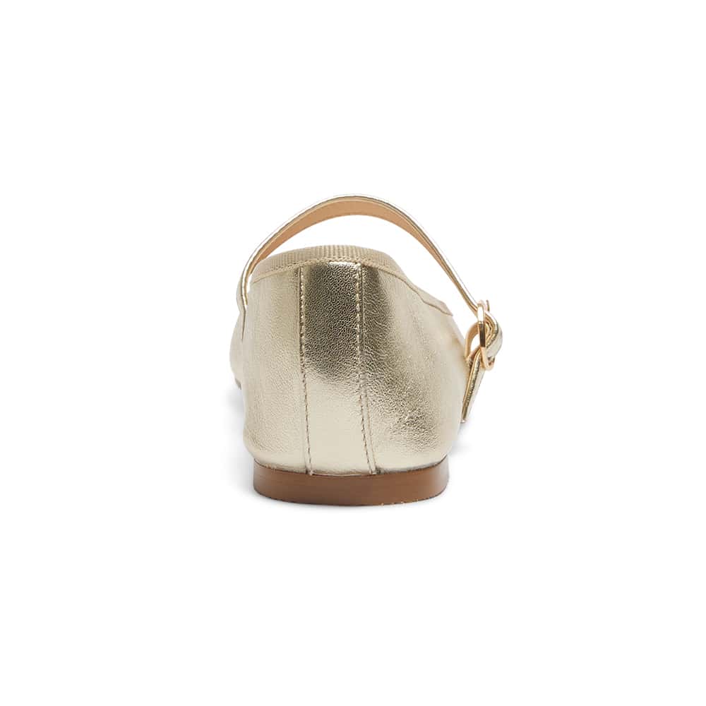 Molly Ballet Flat in Soft Gold Leather