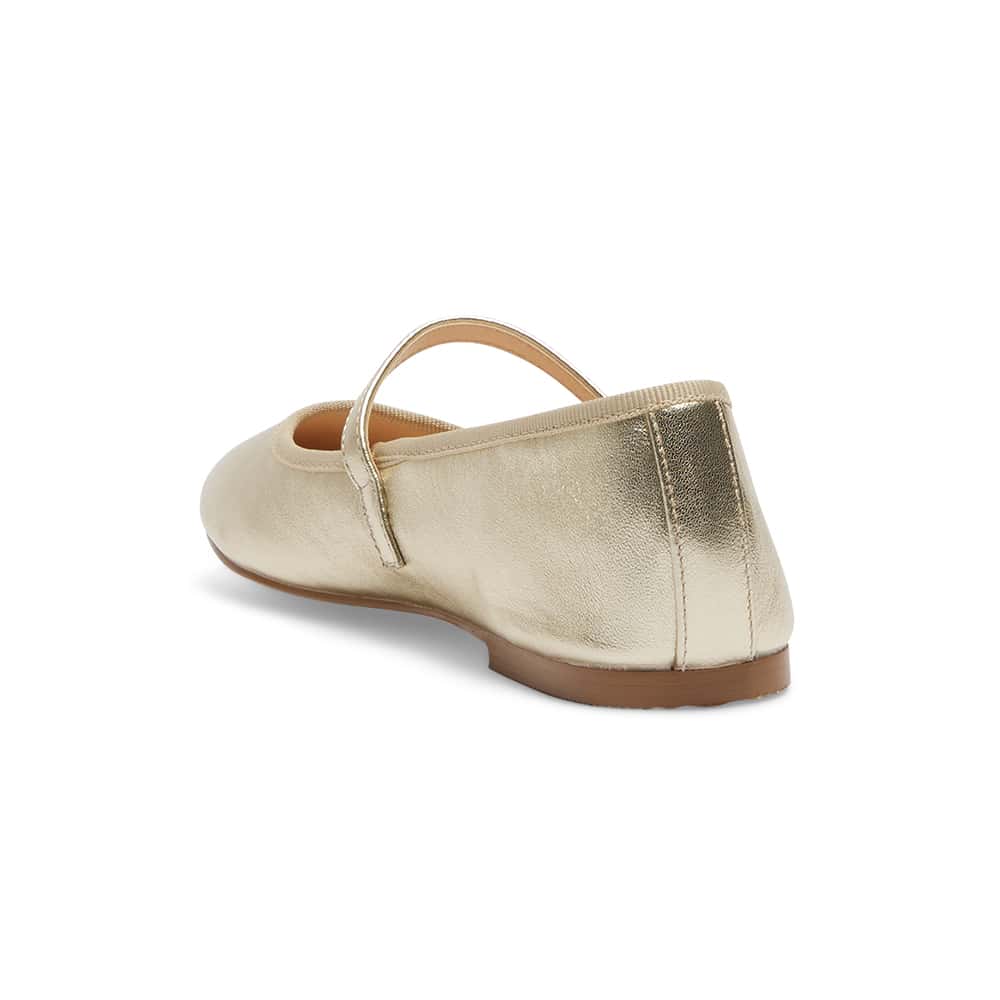 Molly Ballet Flat in Soft Gold Leather