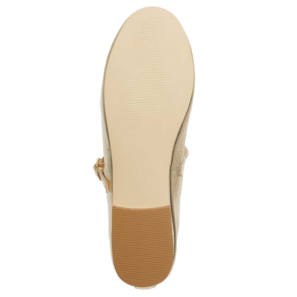 Molly Ballet Flat in Soft Gold Leather