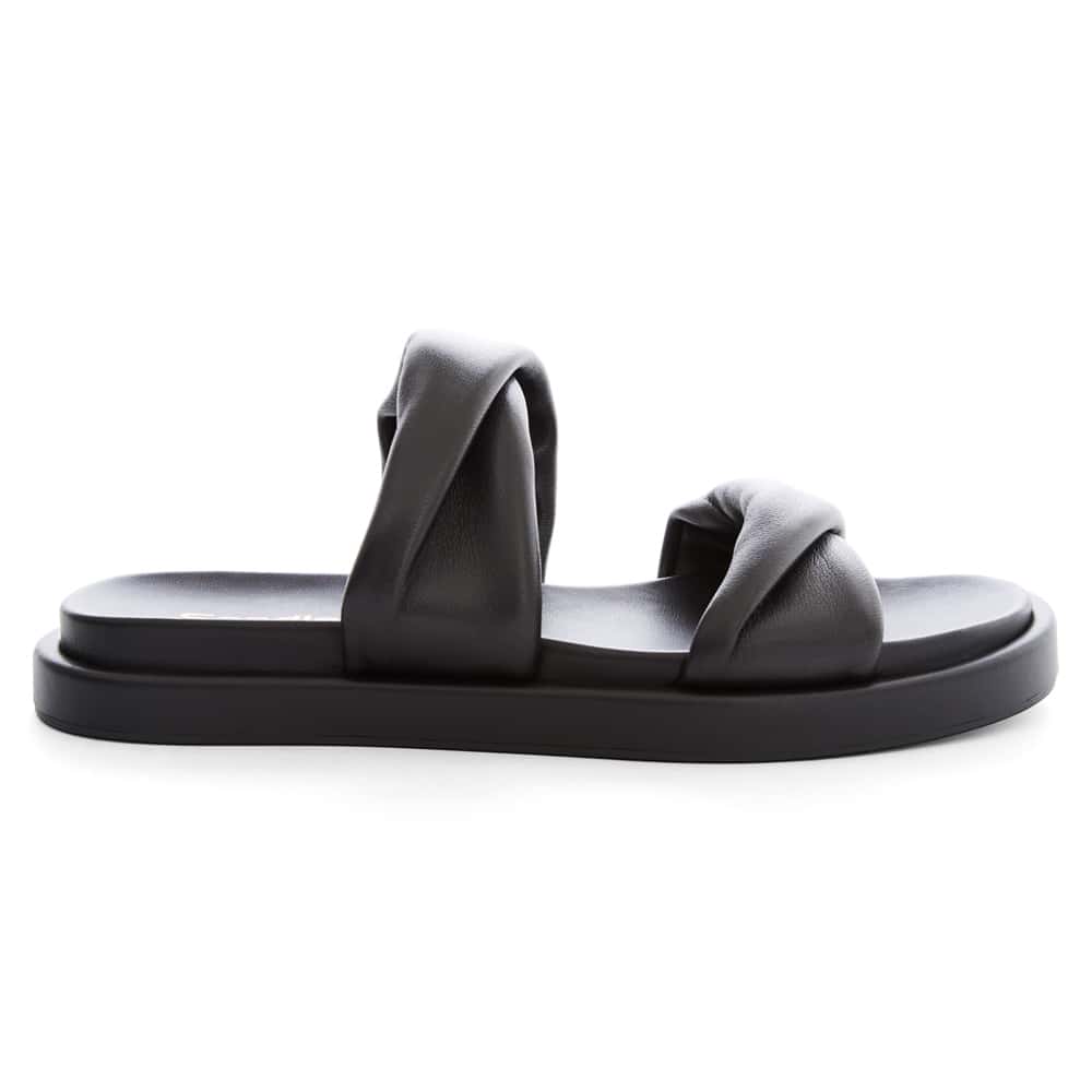Nara Slide in Black Leather