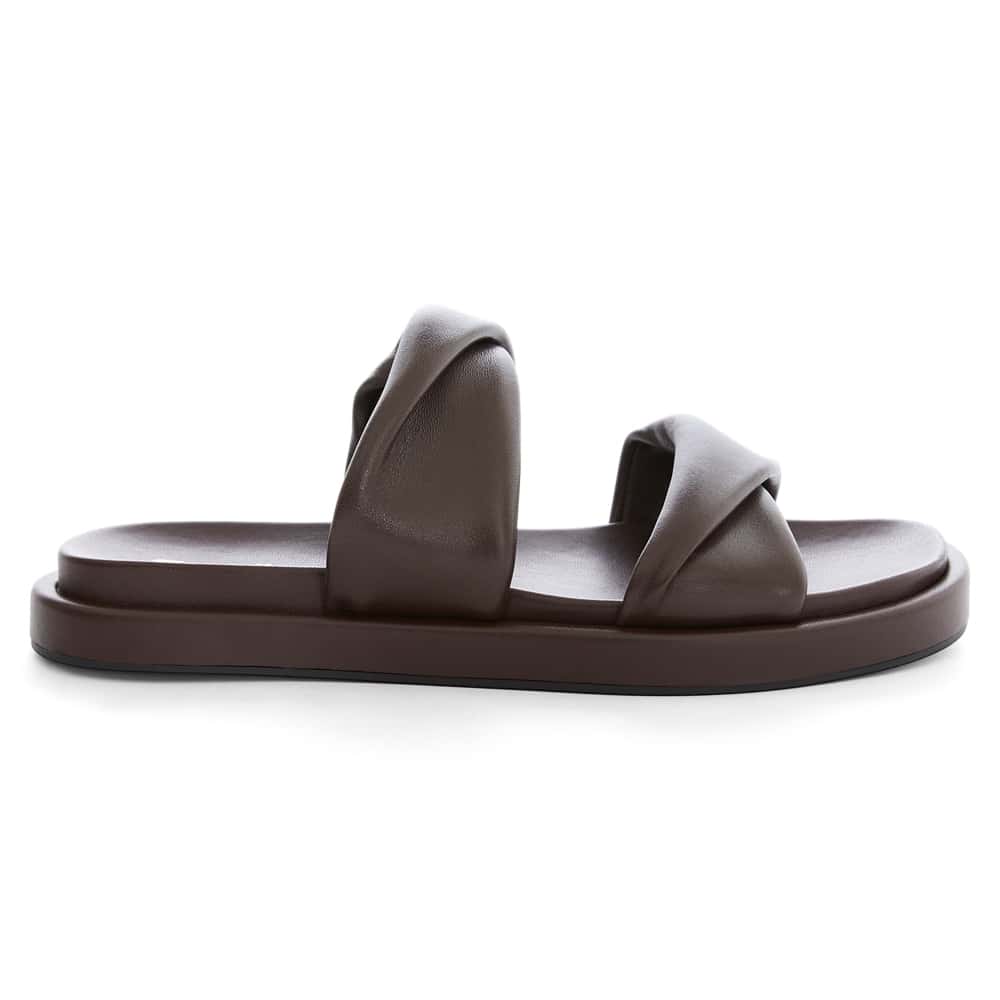 Nara Slide in Chocolate Glove Leather