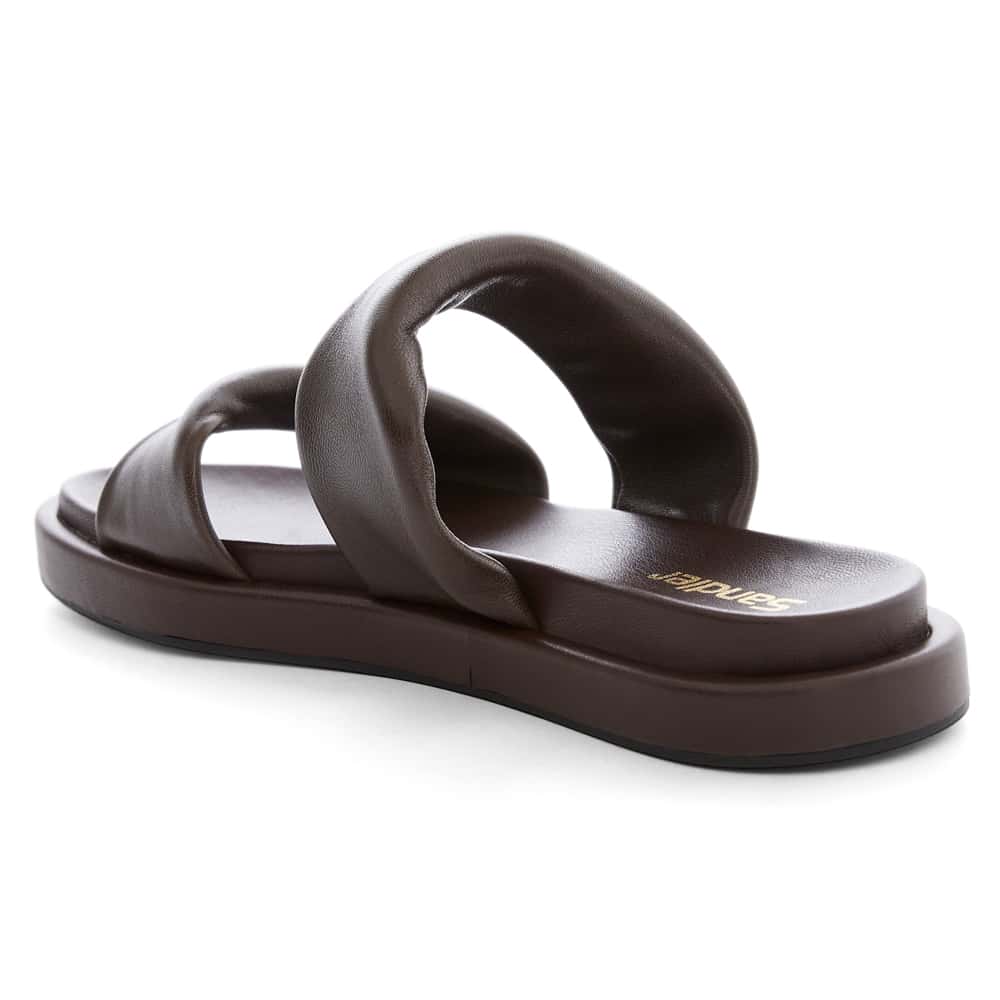 Nara Slide in Chocolate Glove Leather