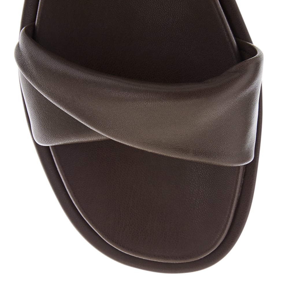 Nara Slide in Chocolate Glove Leather