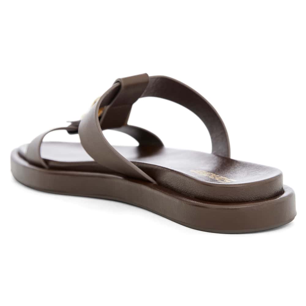 Nelly Slide in Chocolate  Leather