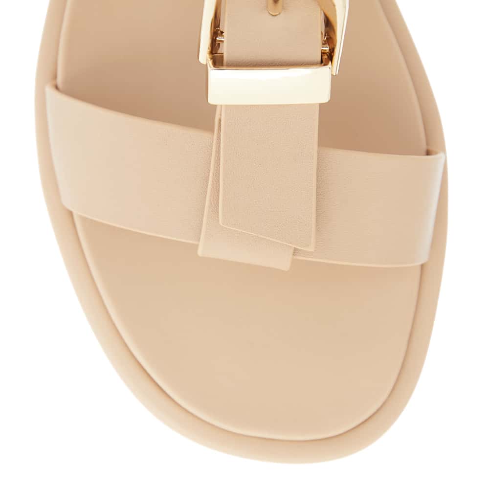 Nelly Slide in Nude Leather