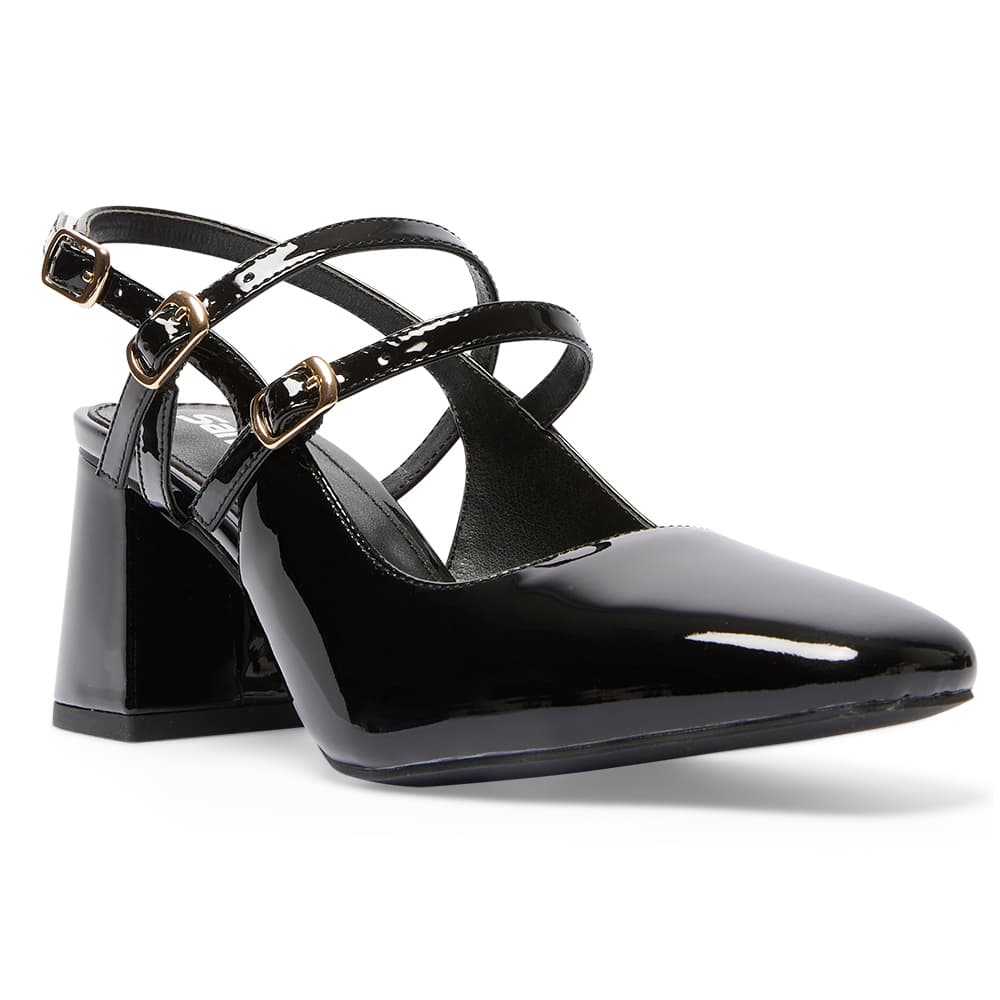 Nexus Heel in Black Patent