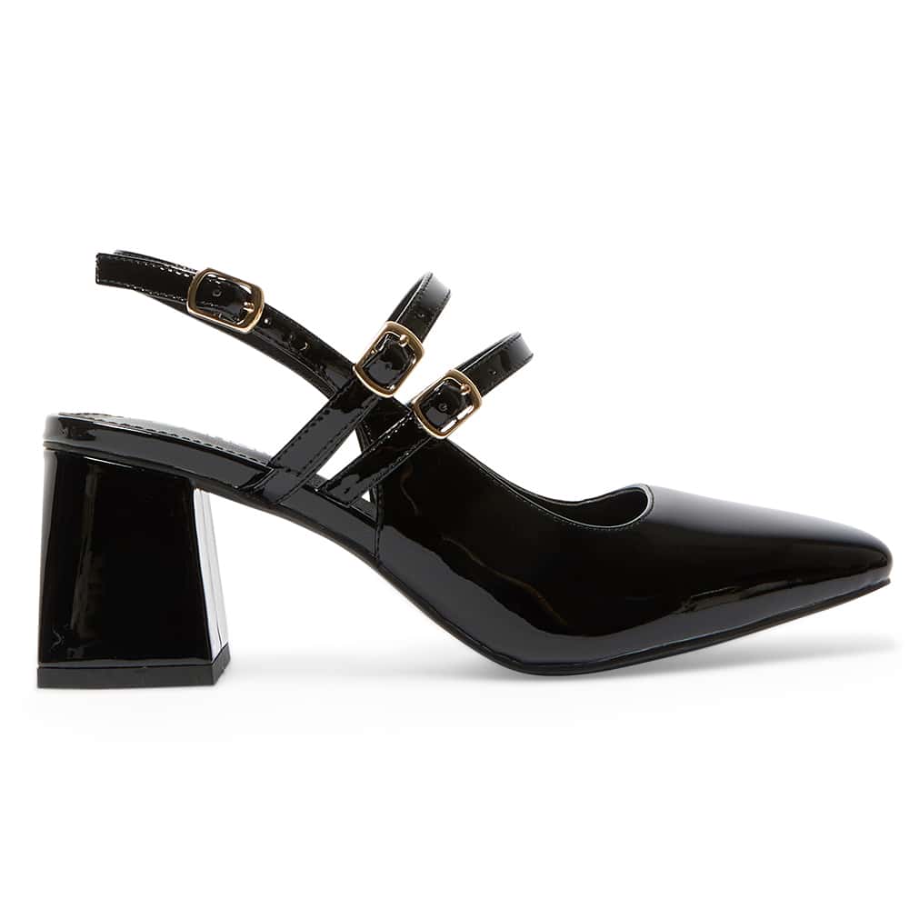 Nexus Heel in Black Patent