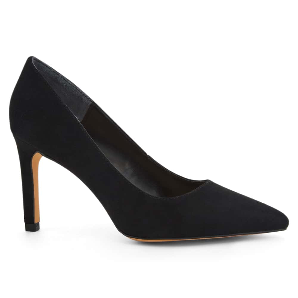 Octavia Heel in Black Suede
