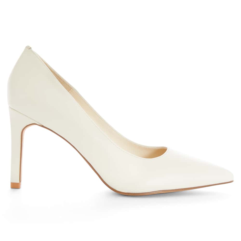 Octavia Heel in Bone Leather