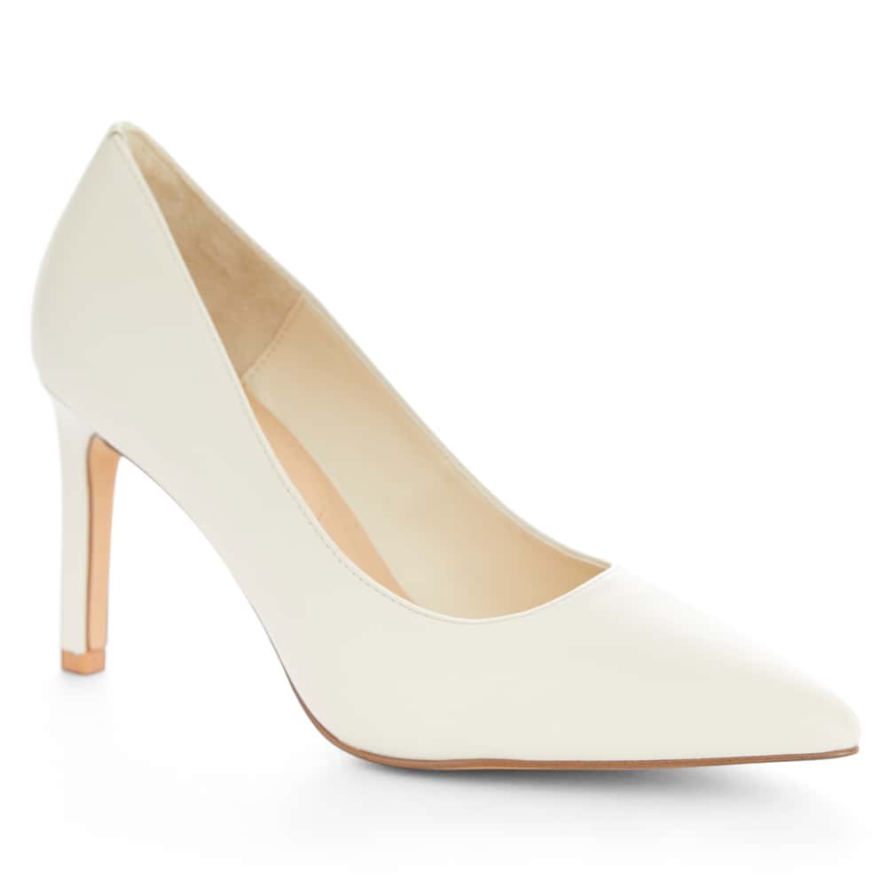 Octavia Heel in Bone Leather