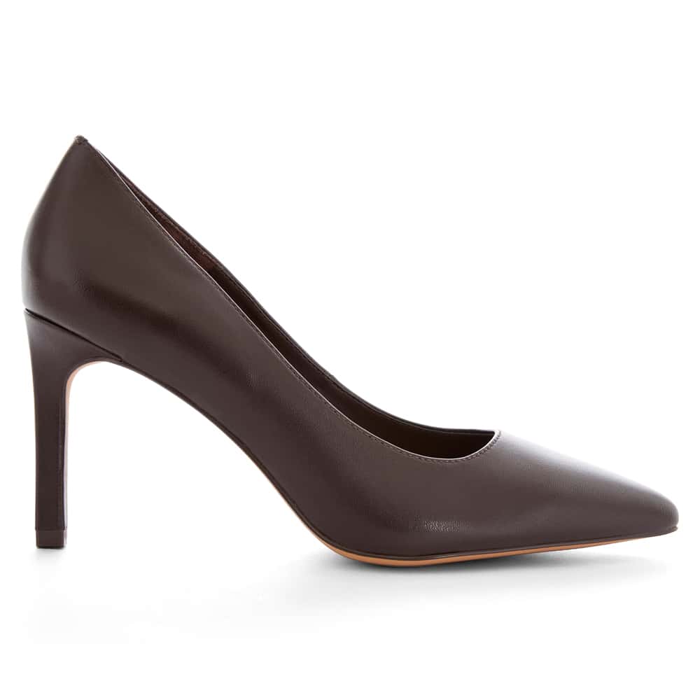 Octavia Heel in Chocolate Glove Leather