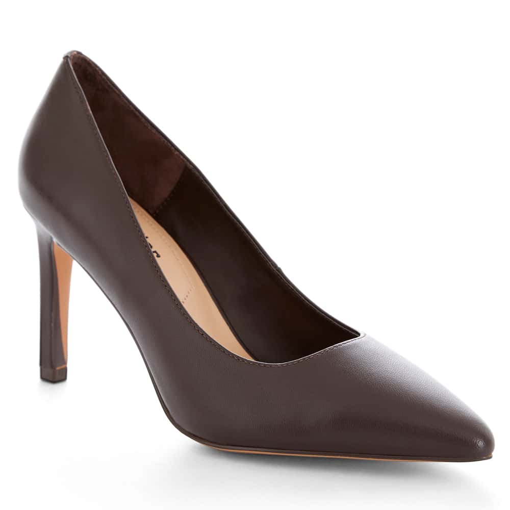 Octavia Heel in Chocolate Glove Leather