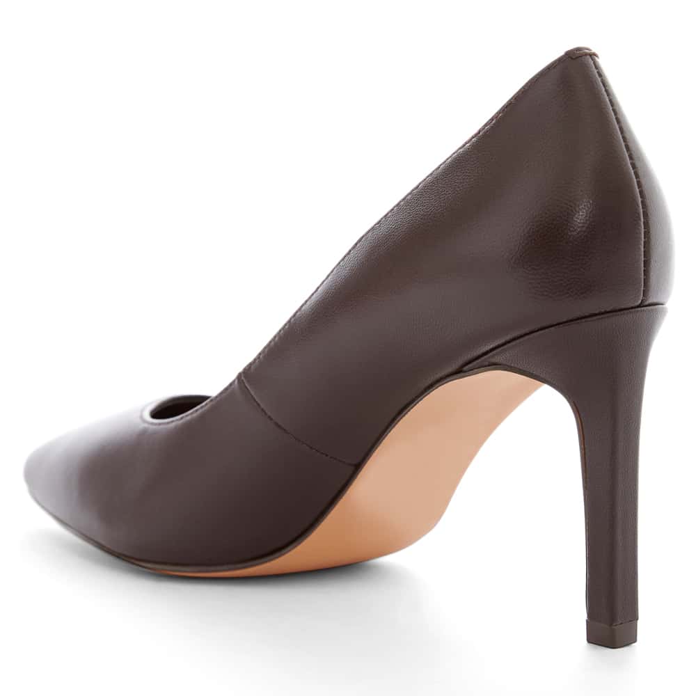 Octavia Heel in Chocolate Glove Leather