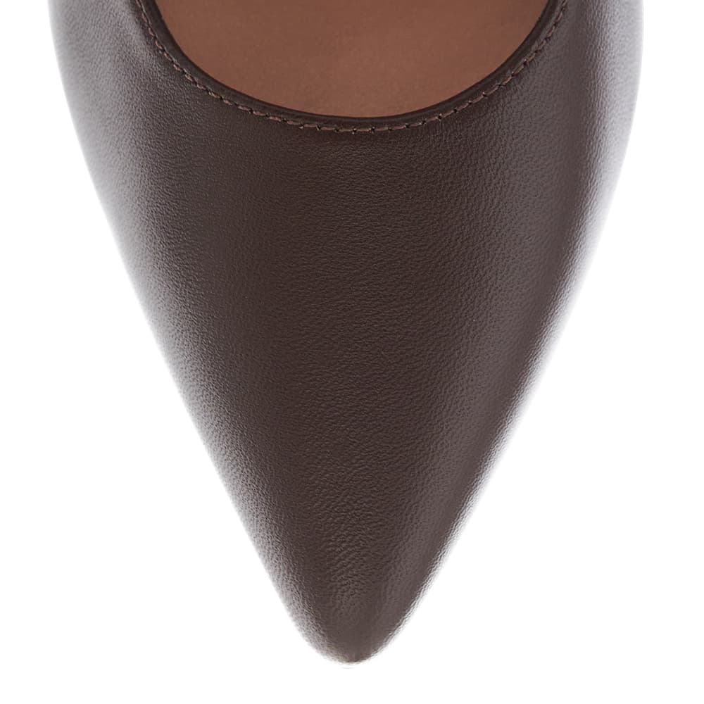 Octavia Heel in Chocolate Glove Leather