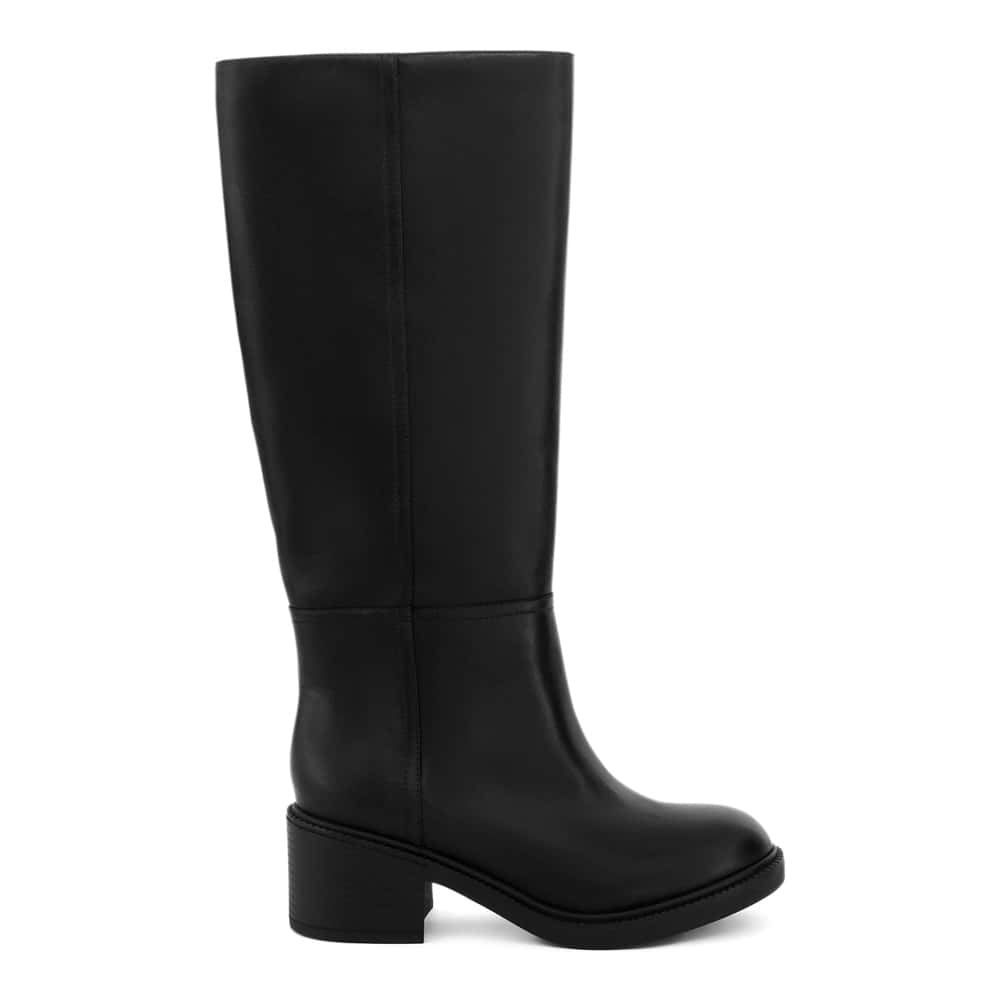 Paisley Boot in Black Leather