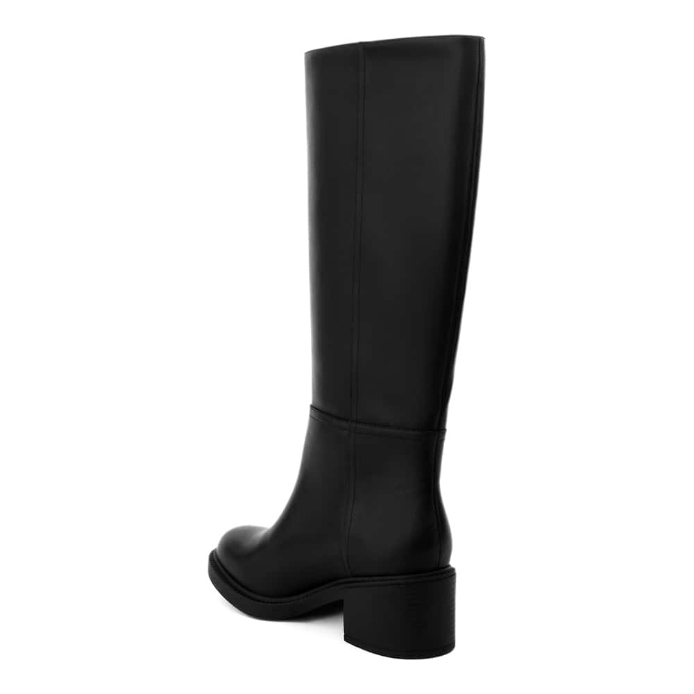 Paisley Boot in Black Leather