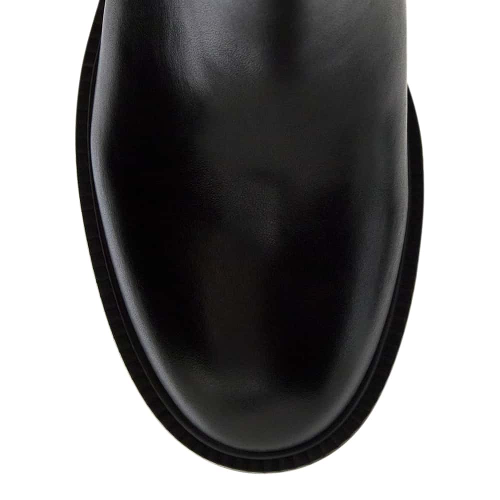 Paisley Boot in Black Leather
