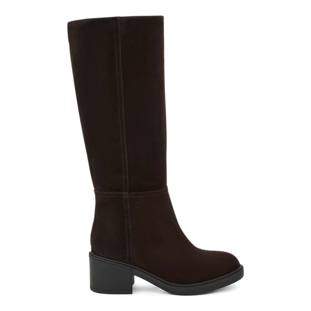 Paisley Boot in Chocolate  Suede