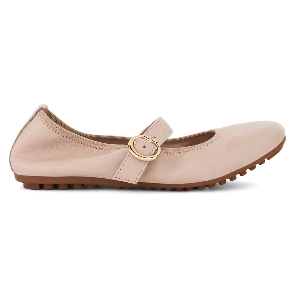 Paulina Ballet Flat in Blush Leather