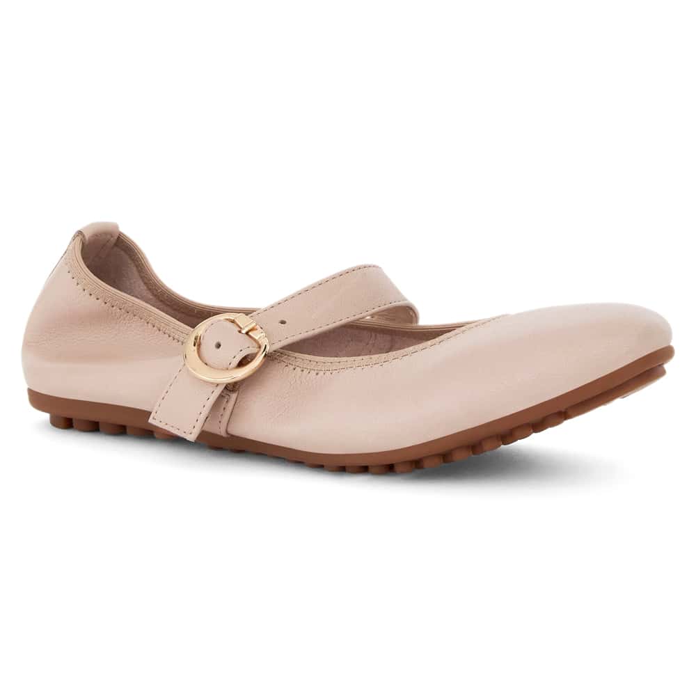 Paulina Ballet Flat in Blush Leather