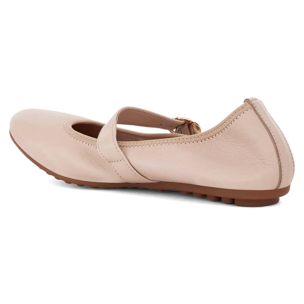 Paulina Ballet Flat in Blush Leather