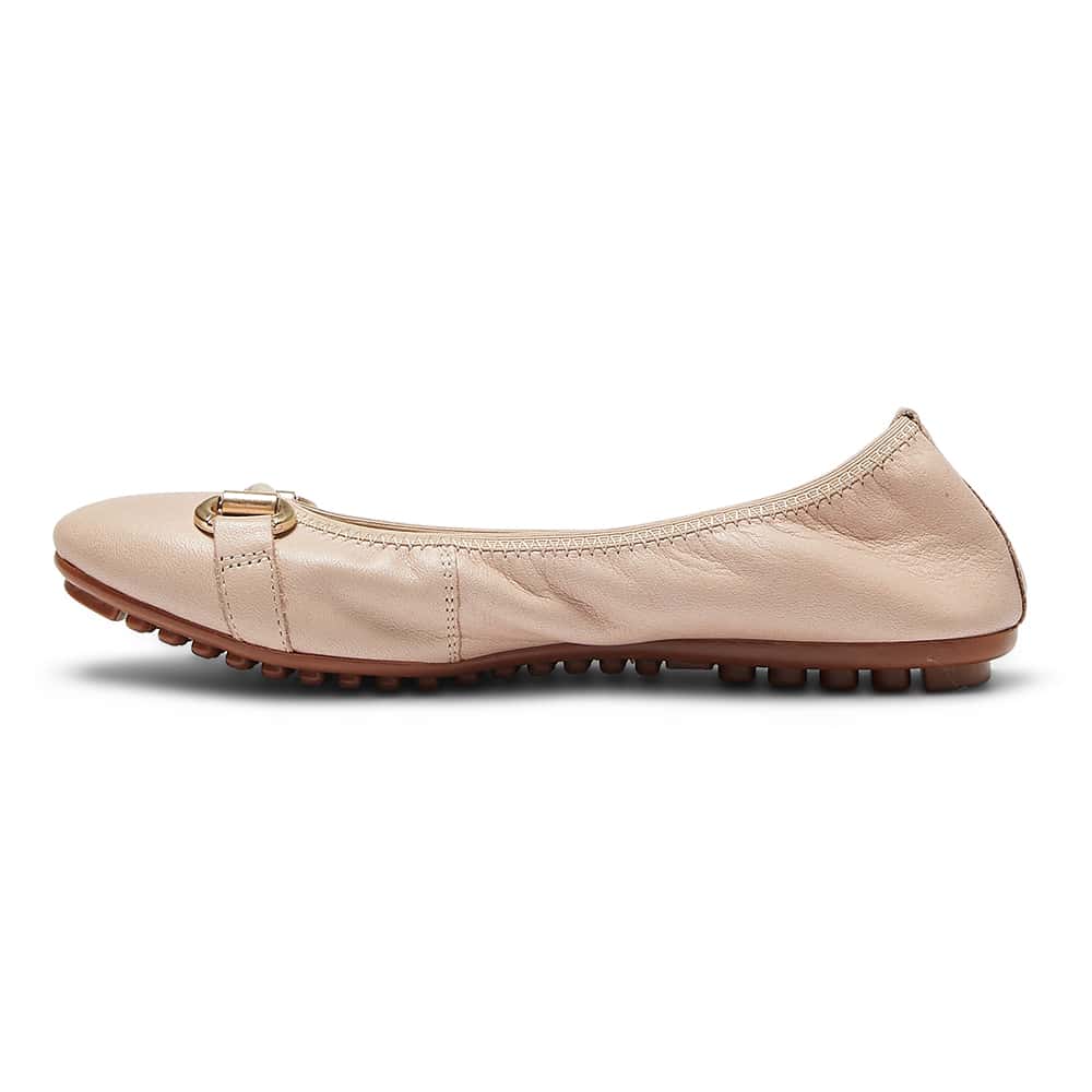 Pilgrim Ballet Flat in Blush Leather