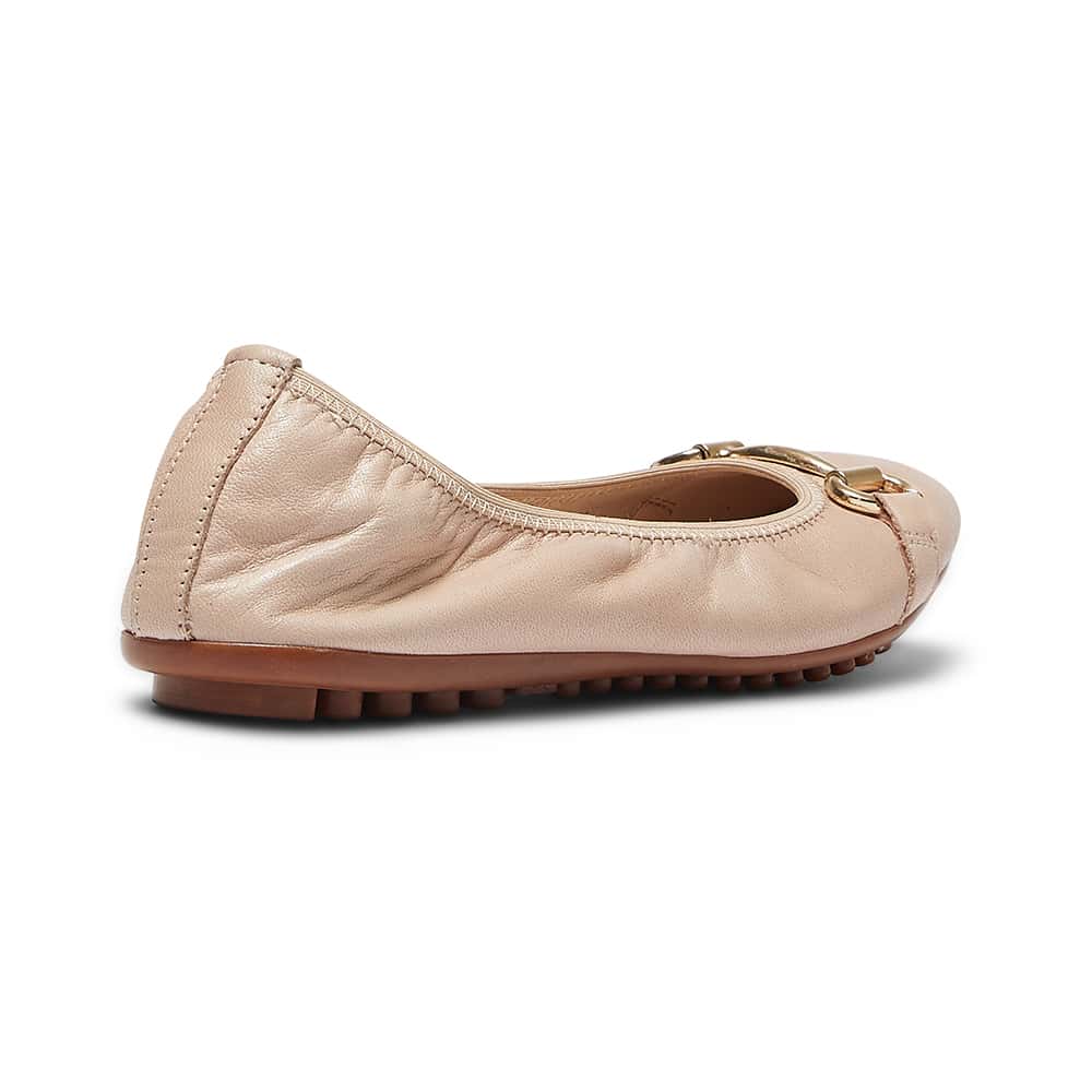 Pilgrim Ballet Flat in Blush Leather