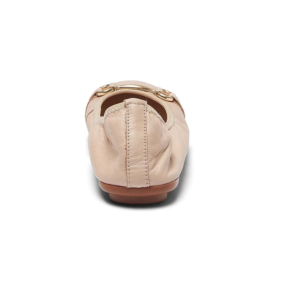 Pilgrim Ballet Flat in Blush Leather