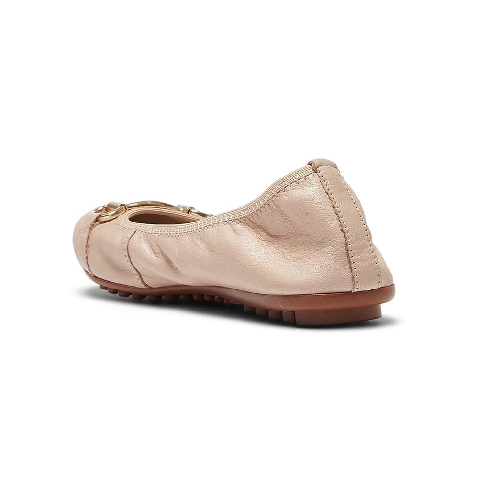 Pilgrim Ballet Flat in Blush Leather