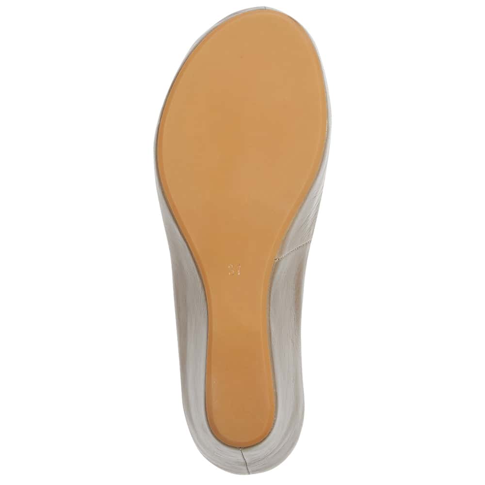 Pippa Wedge in Taupe Leather