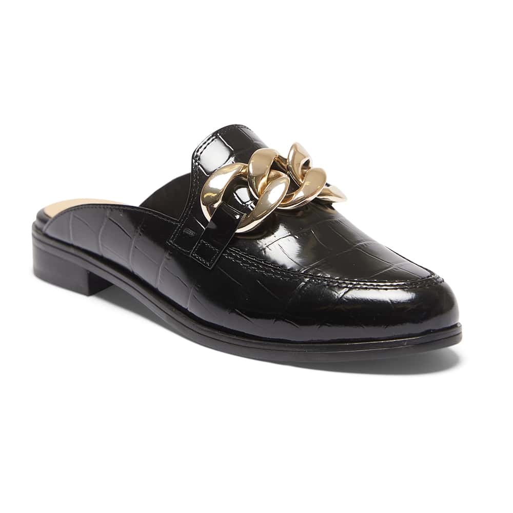 Pivot Loafer in Black Croc