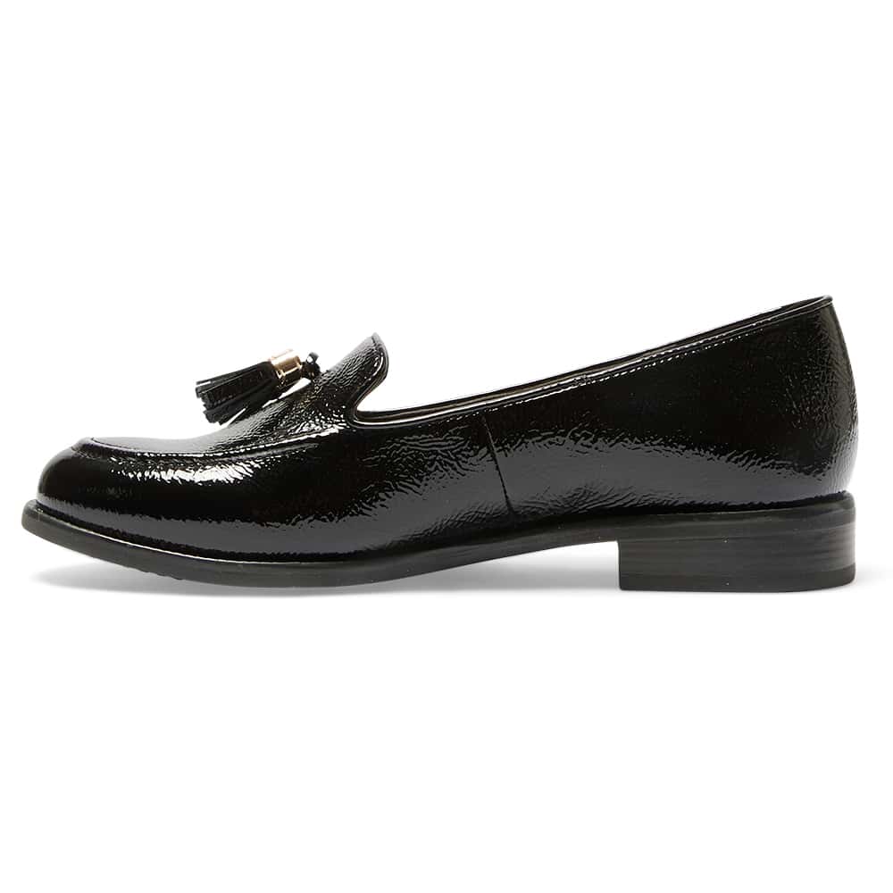 Preppy Loafer in Black Patent