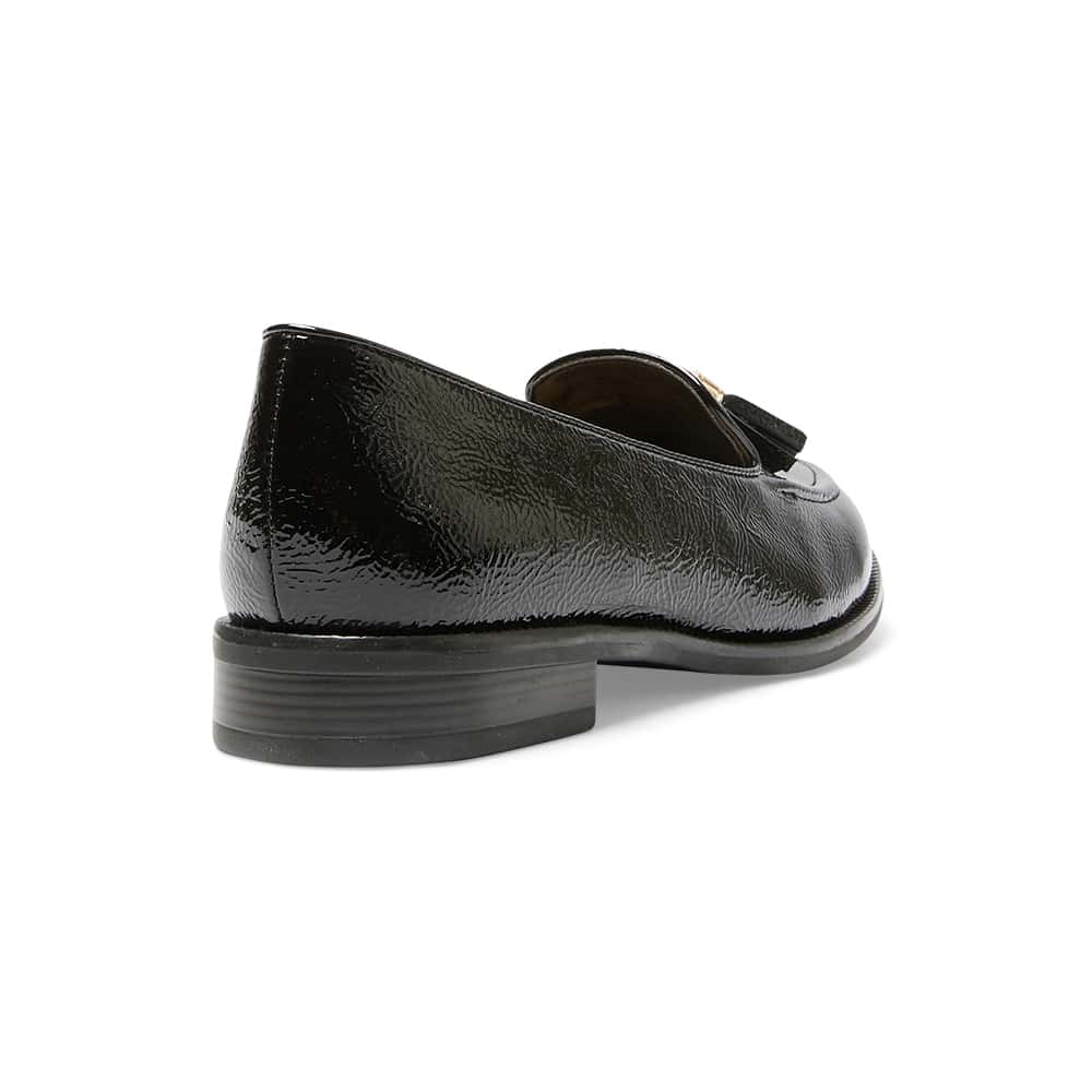 Preppy Loafer in Black Patent