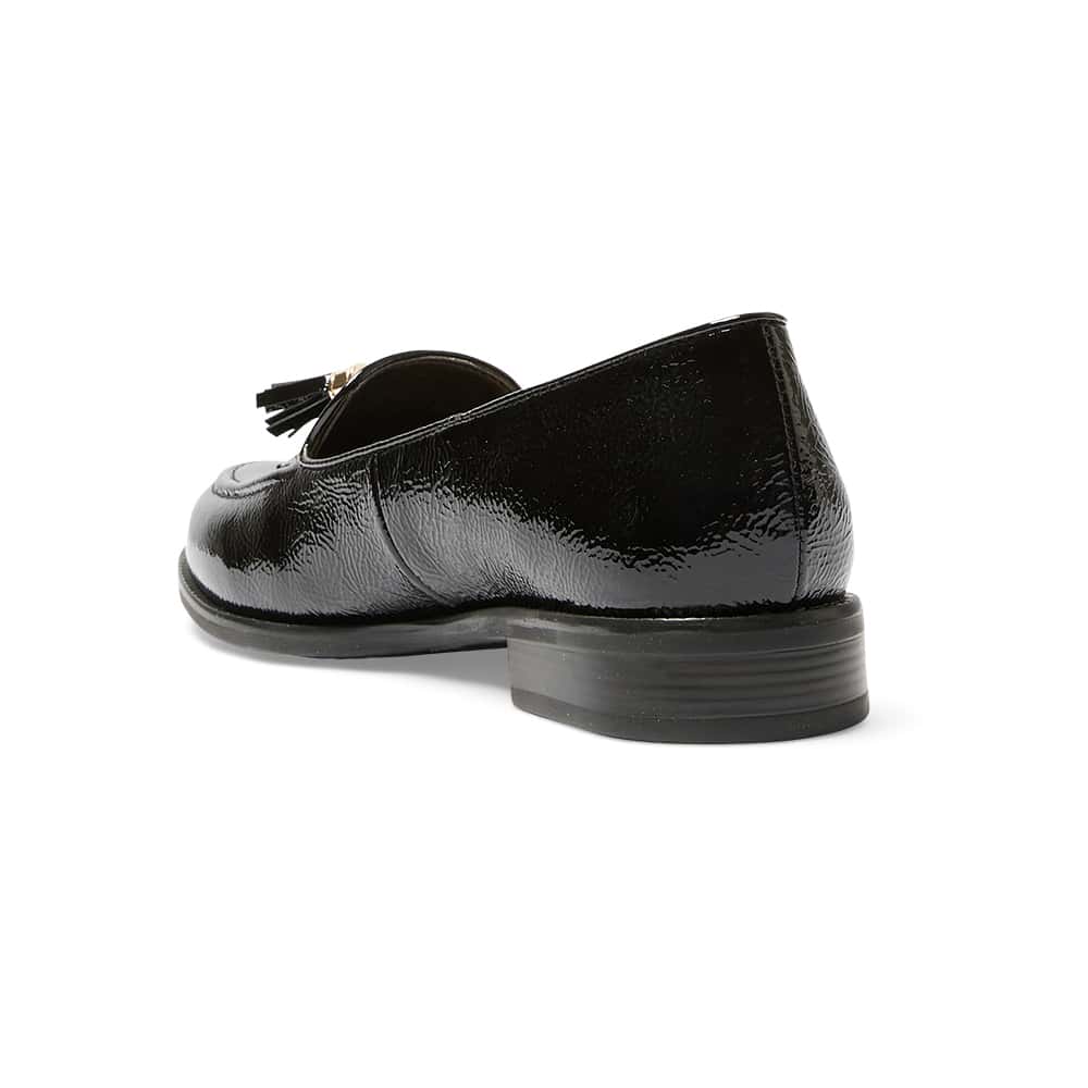 Preppy Loafer in Black Patent