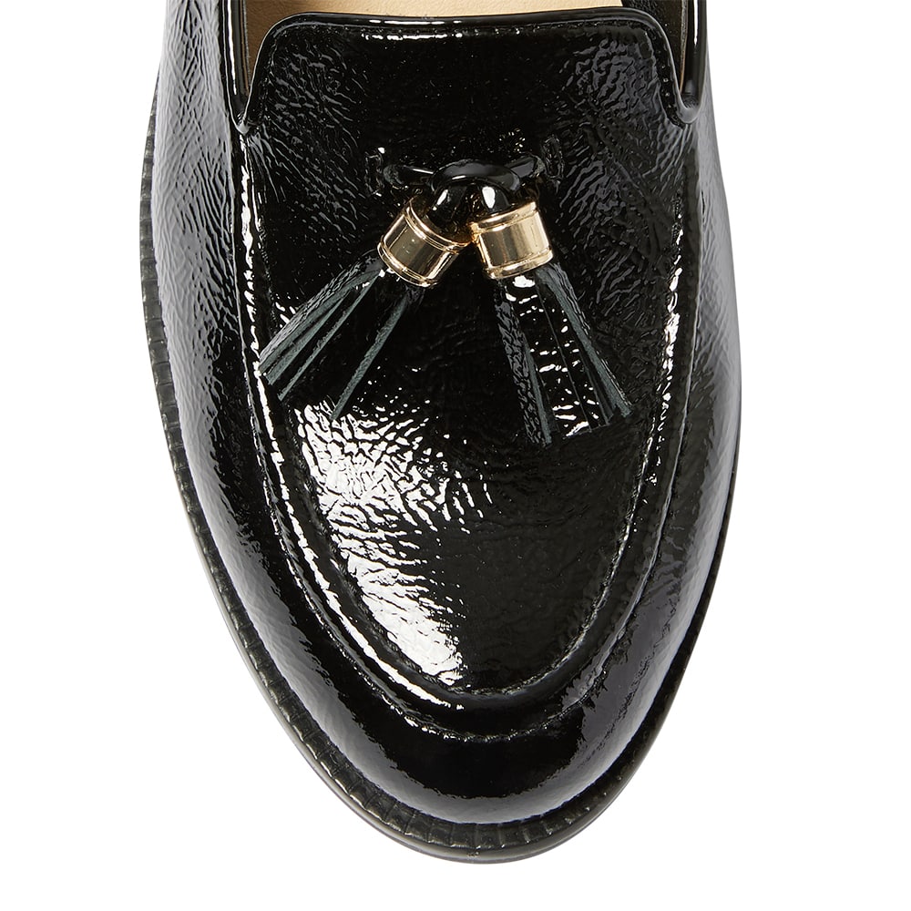 Preppy Loafer in Black Patent