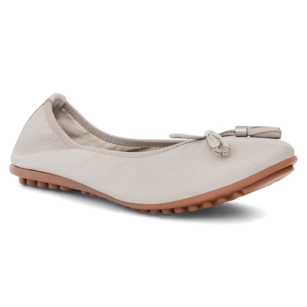 Prima Ballet Flat in Taupe Leather