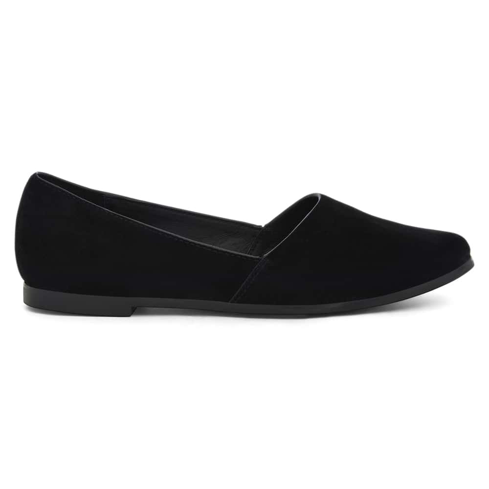 Rachael Ballet Flat in Black Suede