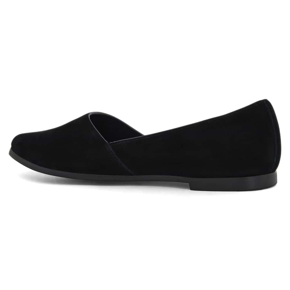 Rachael Ballet Flat in Black Suede
