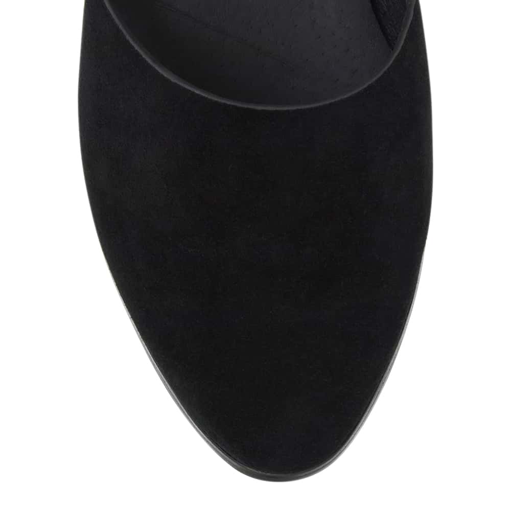 Rachael Ballet Flat in Black Suede