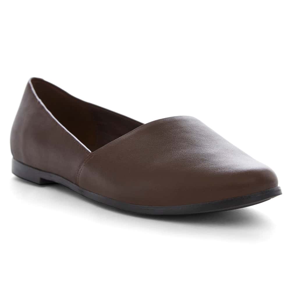 Rachael Ballet Flat in Chocolate  Leather