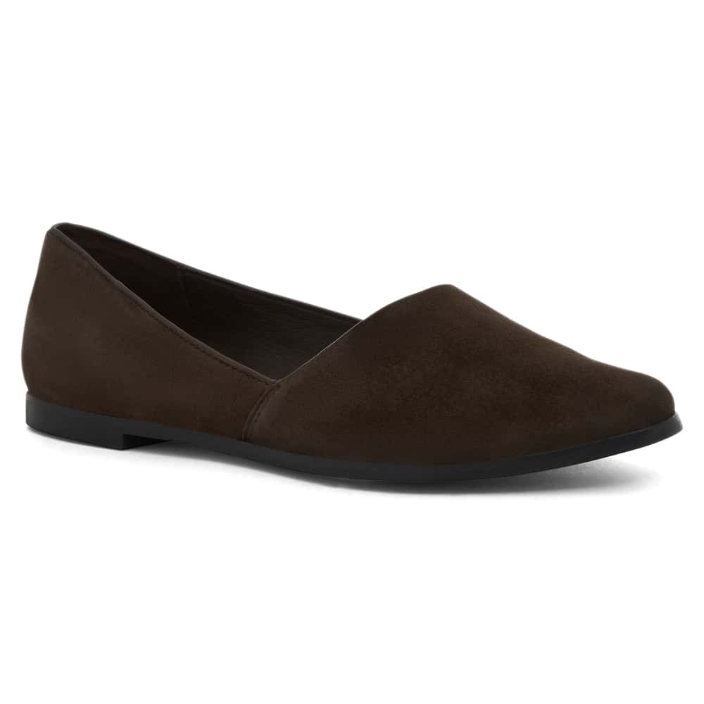Rachael Ballet Flat in Chocolate  Leather