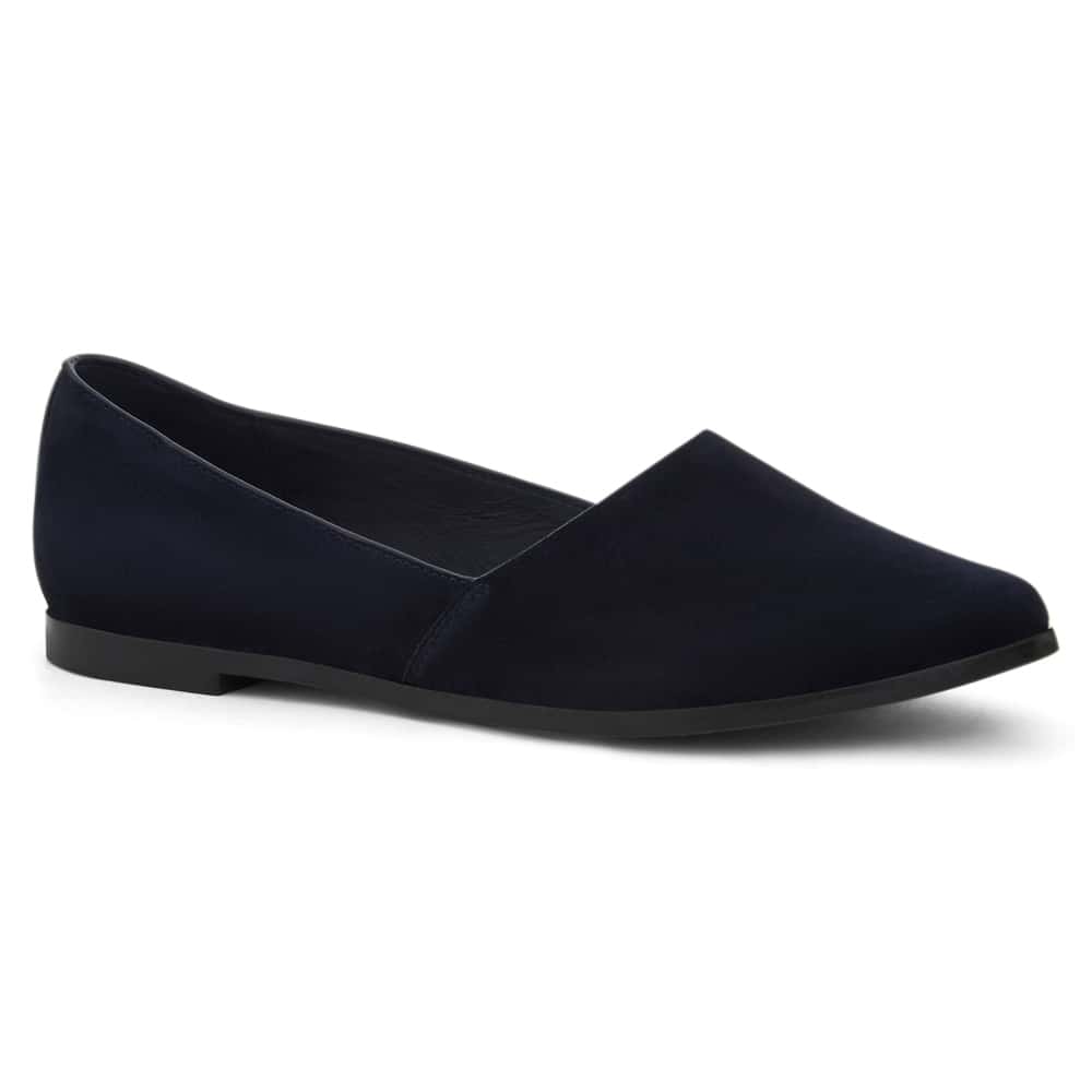 Rachael Ballet Flat in Navy Suede