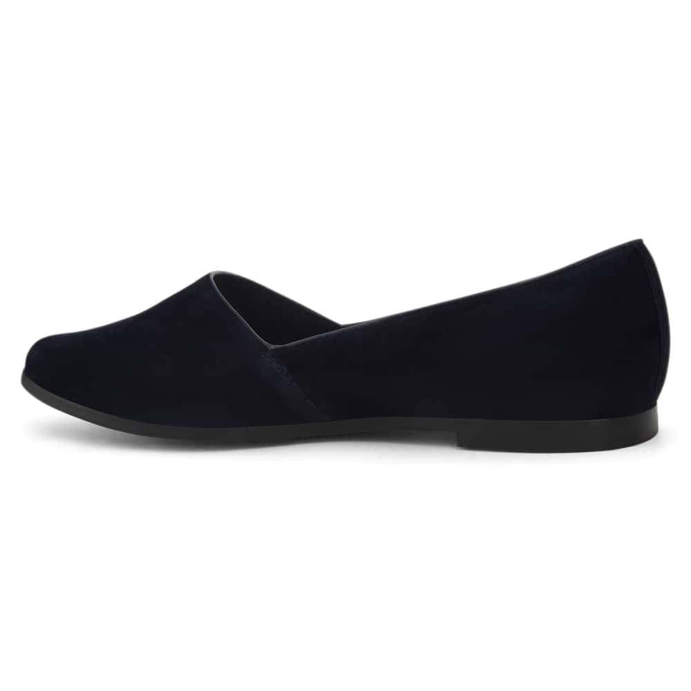 Rachael Ballet Flat in Navy Suede