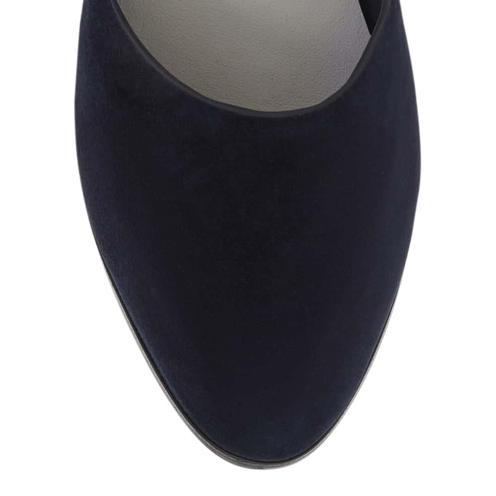 Rachael Ballet Flat in Navy Suede