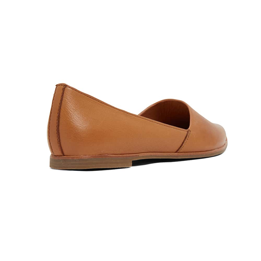 Rachael Ballet Flat in Tan Leather