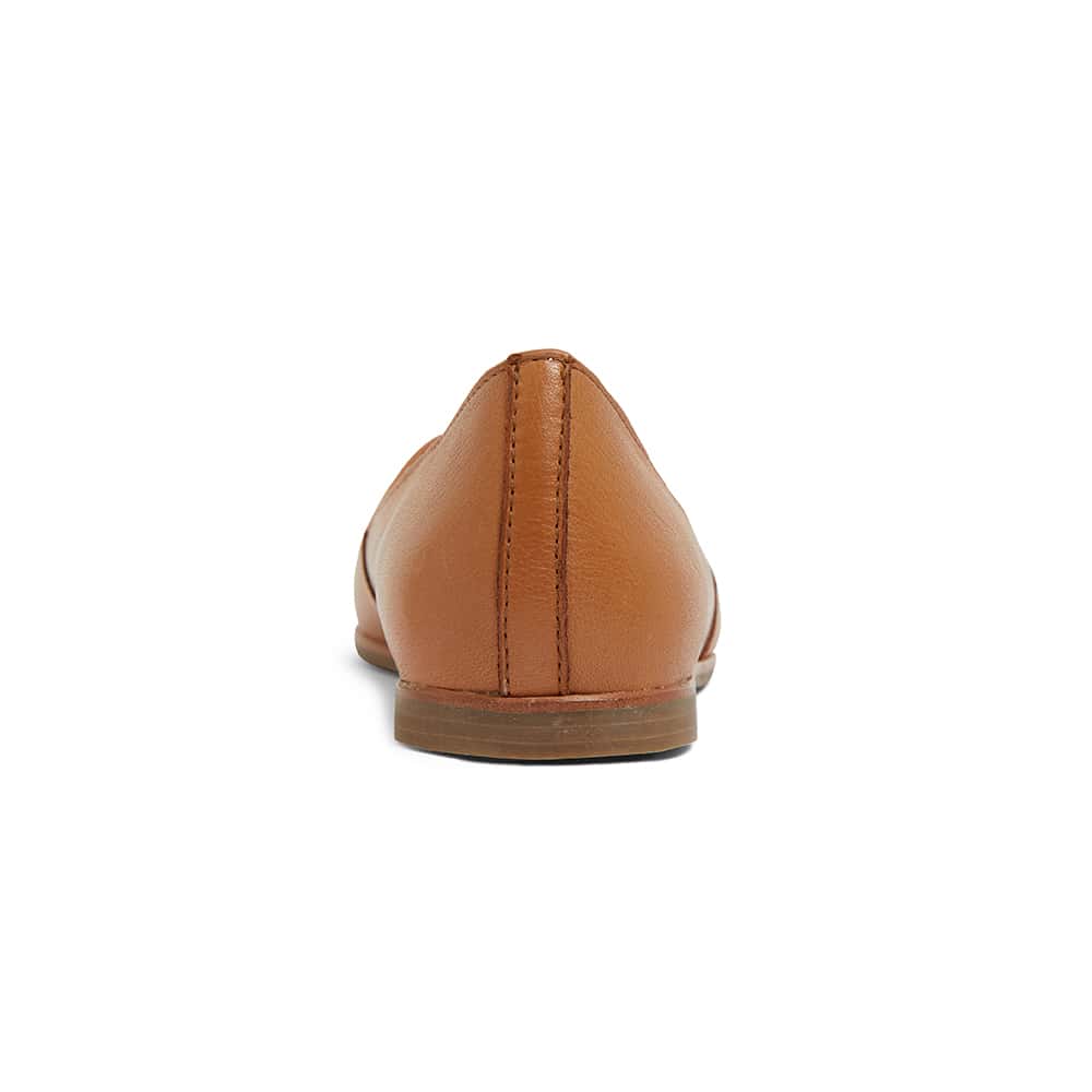 Rachael Ballet Flat in Tan Leather
