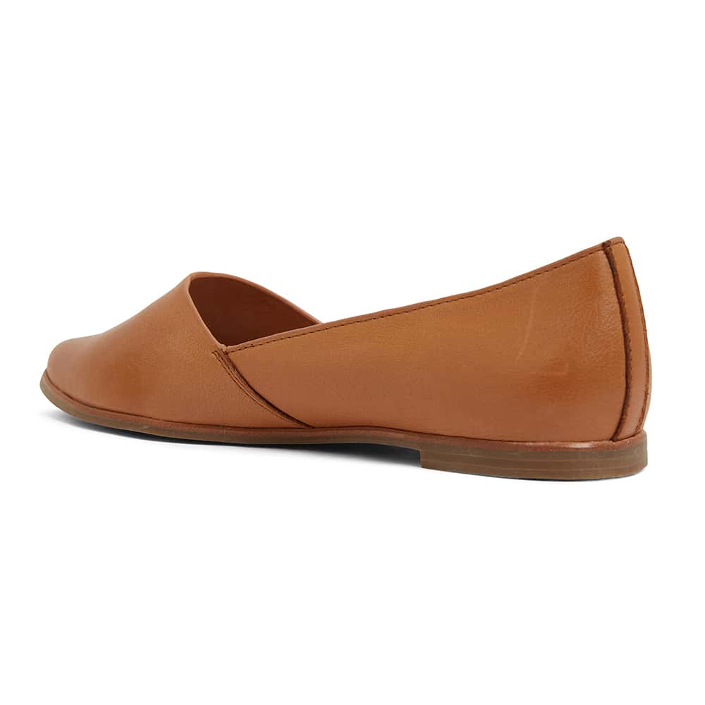 Rachael Ballet Flat in Tan Leather
